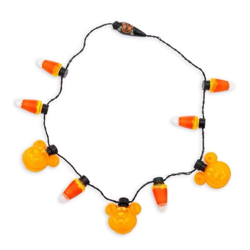 Disney Mickey Mouse Jack-o'-Lantern Halloween Glow Necklace NWT